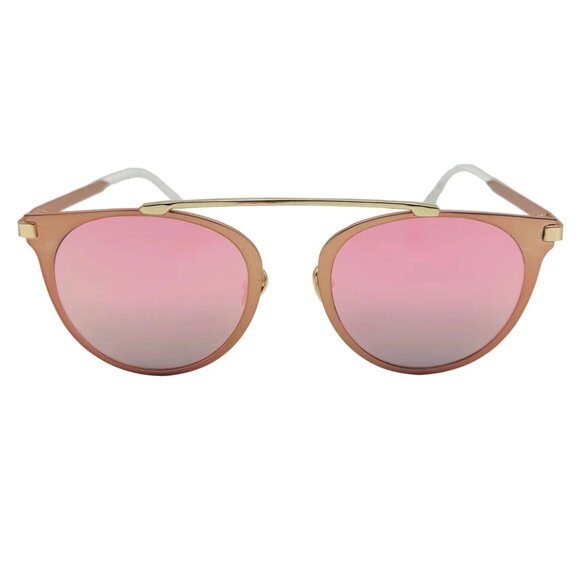 7039 | Pink Mirror Circle Sunglasses - Picture 1 of 5
